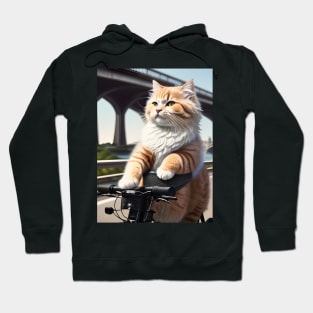 Cat on a Bicycle Hoodie